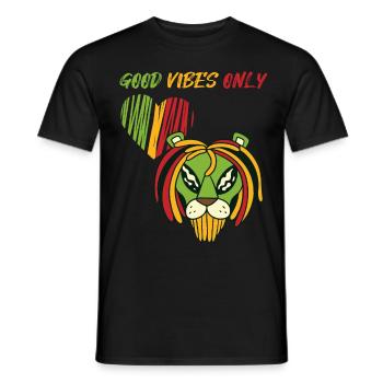 Jamaika Alien Reggae Souvenir Rasta Musik Rastafar - Männer T-Shirt - Schwarz - Vorne - AI Model Male 178 light (178cm)