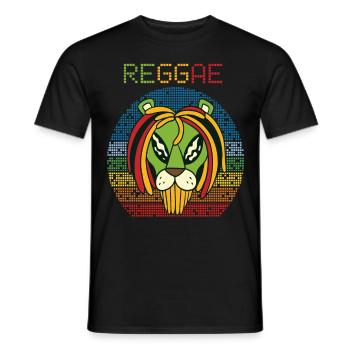 Rasta Alien Reggae Retro Jamaika Souvenir Rastafar - Männer T-Shirt - Schwarz - Vorne - AI Model Male 178 light (178cm)