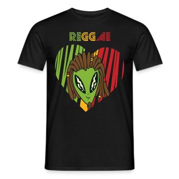 Reggae UFO Jamaika Souvenir Rasta Musik Rastafaria - Männer T-Shirt - Schwarz - Vorne - AI Model Male 178 light (178cm)