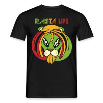 Good Vibes Only Lion Jamaica Heart Reggae Souvenir R - T-shirt homme - noir - Devant - AI Model Male 178 light (178cm)