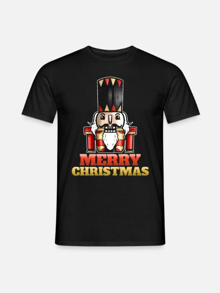 Nutcracker Merry Christmas - Men's T-Shirt - black