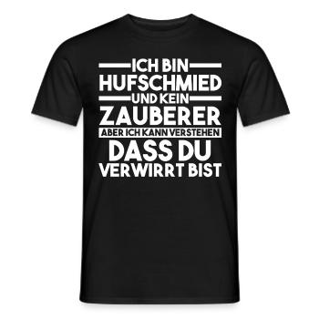 Hufbeschlagschmied Pferdeschmied Hufschmied - Männer T-Shirt - Schwarz - Vorne - AI Model Male 178 light (178cm)