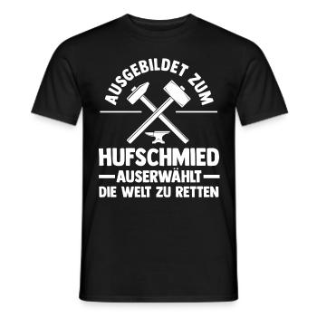 Hufbeschlagschmied Pferdeschmied Hufschmied - Männer T-Shirt - Schwarz - Vorne - AI Model Male 178 light (178cm)