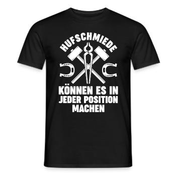 Hufbeschlagschmied Pferdeschmied Hufschmied - Männer T-Shirt - Schwarz - Vorne - AI Model Male 178 light (178cm)