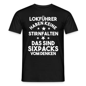Eisenbahn Dampflok Lokomotive Lokführer - Männer T-Shirt - Schwarz - Vorne - AI Model Male 178 light (178cm)