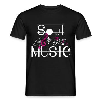 Soul Music Afro Soul Music Sheet Music Music Lovers Mu - Men's T-Shirt - black - Front - AI Model Male 178 light (178cm)