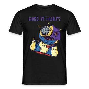 Voodoo-Puppe Tut es weh? Gruselige Halloween-Hexer - Männer T-Shirt - Schwarz - Vorne - AI Model Male 178 light (178cm)