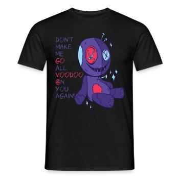 Voodoo auf dich! Gruselige Halloween-Hexerei - Männer T-Shirt - Schwarz - Vorne - AI Model Male 178 light (178cm)