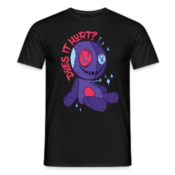 Le vaudou fait-il mal? Effrayant Halloween Witchcraft Pup - T-shirt homme - noir - Devant - AI Model Male 178 light (178cm)
