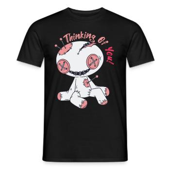 Gruselige Voodoo-Puppe Hexerei Halloween An dich d - Männer T-Shirt - Schwarz - Vorne - AI Model Male 178 light (178cm)
