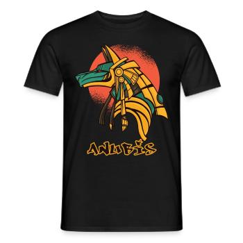 Anubis Egypt Pyramids Egyptologist Egyptian Go - Men's T-Shirt - black - Front - AI Model Male 178 light (178cm)
