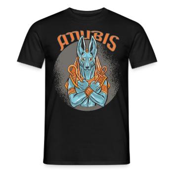 Gizeh Pyramiden Anubis Ägypten Andenken Ägyptologe - Männer T-Shirt - Schwarz - Vorne - AI Model Male 178 light (178cm)