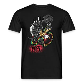 Faucon Objets tranchants Fauconnerie Aigle Autour des palombes Falk - T-shirt homme - noir - Devant - AI Model Male 178 light (178cm)