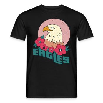 Fauconnerie Eagles Faucons Autour des palombes Oiseaux de proie Ornitho - T-shirt homme - noir - Devant - AI Model Male 178 light (178cm)