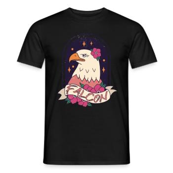 Eagle Brave Ornithologist Falconry Falconry Falcon Falcon Vö - Men's T-Shirt - black - Front - AI Model Male 178 light (178cm)