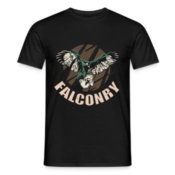 Falconry Hawks Hawks Birds of Prey - Men's T-Shirt - black - Front - AI Model Male 178 light (178cm)