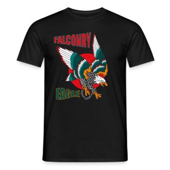 Fauconnerie Eagles Faucons Autour des palombes Oiseaux de proie Ornitho - T-shirt homme - noir - Devant - AI Model Male 178 light (178cm)