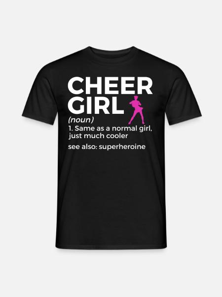 Cheerleader Cheerleading - Männer T-Shirt - Schwarz