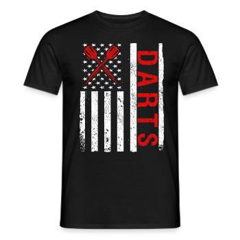 Joueur de fléchettes Fléchettes - T-shirt homme - noir - Devant - AI Model Male 178 light (178cm)