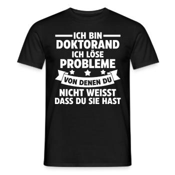 Doktor Abschluss Doktorand Promotion Doktortitel - Männer T-Shirt - Schwarz - Vorne - AI Model Male 178 light (178cm)