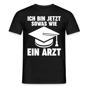 Doktor Abschluss Doktorand Promotion Doktortitel - Männer T-Shirt - Schwarz - Vorne - AI Model Male 178 light (178cm)