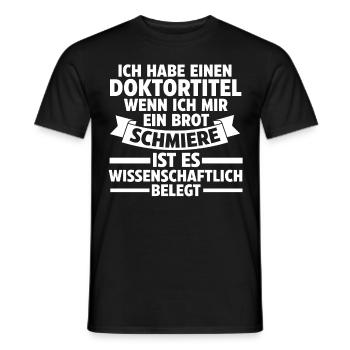 Doktor Abschluss Doktorand Promotion Doktortitel - Männer T-Shirt - Schwarz - Vorne - AI Model Male 178 light (178cm)