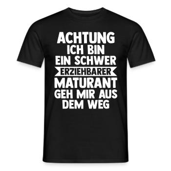 Maturant Schulabschluss Matura - Männer T-Shirt - Schwarz - Vorne - AI Model Male 178 light (178cm)