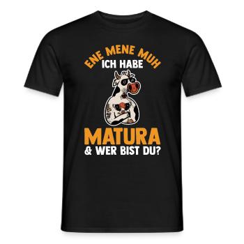 Maturant Kuh Schulabschluss Matura - Männer T-Shirt - Schwarz - Vorne - AI Model Male 178 light (178cm)