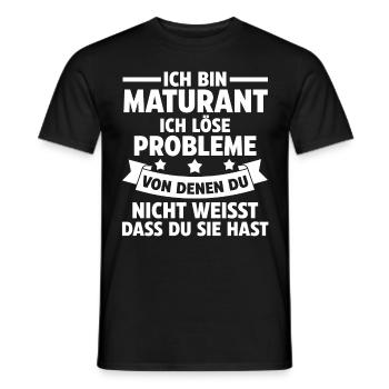 Maturant Schulabschluss Matura - Männer T-Shirt - Schwarz - Vorne - AI Model Male 178 light (178cm)