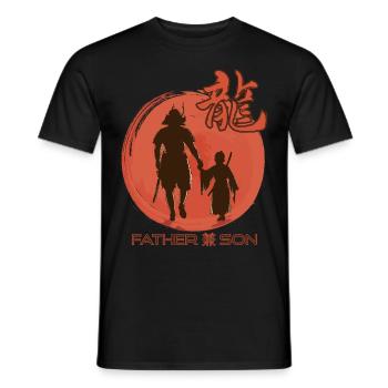 Samouraï Père Guerrier Japonais Katana S - T-shirt homme - noir - Devant - AI Model Male 178 light (178cm)