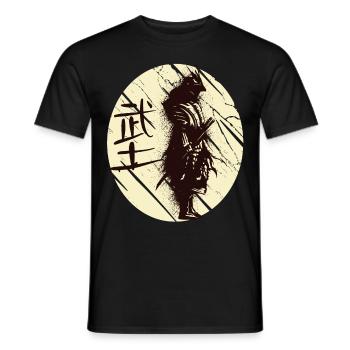 Art japonais Samouraï Guerrier japonais Kata - T-shirt homme - noir - Devant - AI Model Male 178 light (178cm)