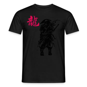 Japanische Kunst Samurai Ninja Japanischer Krieger - Männer T-Shirt - Schwarz - Vorne - AI Model Male 178 light (178cm)