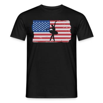 Ballet Tanzen - Männer T-Shirt - Schwarz - Vorne - AI Model Male 178 light (178cm)