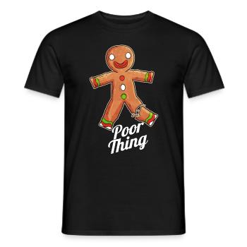 The Gingerbread Man is A Poor Thing On Christmas - Männer T-Shirt - Schwarz - Vorne - AI Model Male 178 light (178cm)