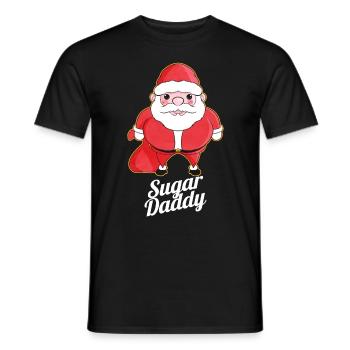 He Is Bringing Sugar Daddy Santa On Christmas - Männer T-Shirt - Schwarz - Vorne - AI Model Male 178 light (178cm)