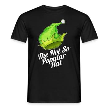 The Elfs Hat Is The Not So Popular Hat For - Men's T-Shirt - black - Front - AI Model Male 178 light (178cm)