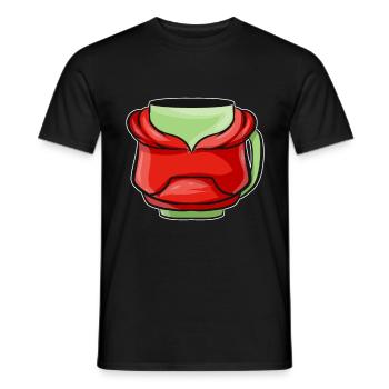 Bécher d’automne avec sweat à capuche rouge pour Noël - T-shirt homme - noir - Devant - AI Model Male 178 light (178cm)