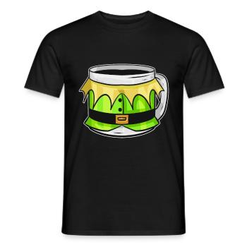 Gobelet d'automne avec robe d'elfes pour Noël - T-shirt homme - noir - Devant - AI Model Male 178 light (178cm)