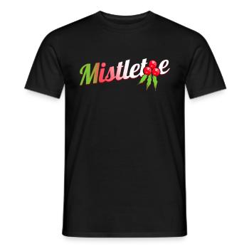 Logo de GUI vert rouge blanc pour Noël - T-shirt homme - noir - Devant - AI Model Male 178 light (178cm)