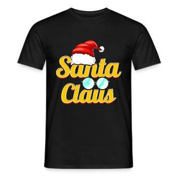 Père Noël Logo Santas Chapeau Et Lunettes Noël - T-shirt homme - noir - Devant - AI Model Male 178 light (178cm)