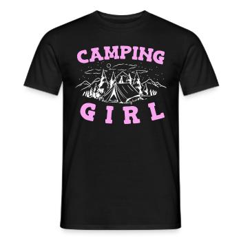 Camping Camping Motorhome - Men's T-Shirt - black - Front - AI Model Male 178 light (178cm)