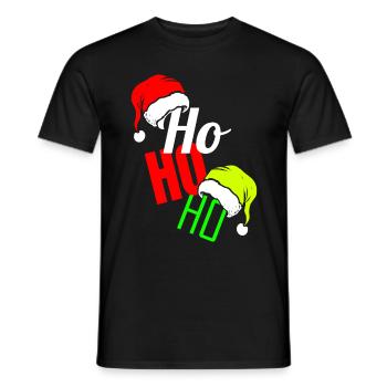 Ho HO HO Elfs Hat et Santas Hat pour Noël - T-shirt homme - noir - Devant - AI Model Male 178 light (178cm)