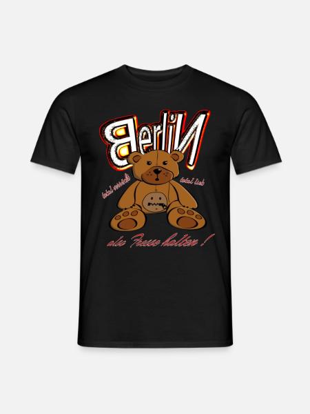 Berliner Schnauze - Männer T-Shirt - Schwarz