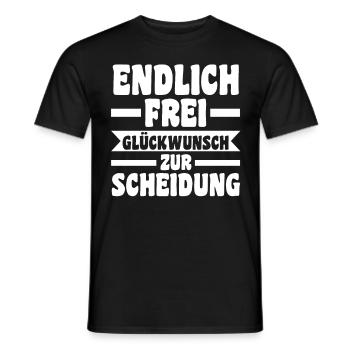 Scheidungsparty Geschieden Scheidung - Männer T-Shirt - Schwarz - Vorne - AI Model Male 178 light (178cm)