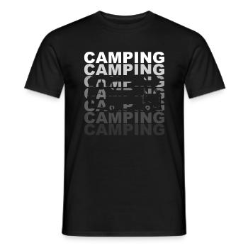 Camping Camping Camping-car - T-shirt homme - noir - Devant - AI Model Male 178 light (178cm)