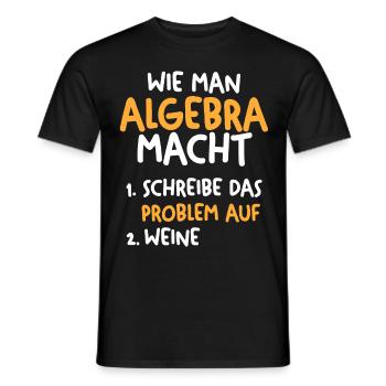 Mathematik Mathe Rechnen Algebra - Männer T-Shirt - Schwarz - Vorne - AI Model Male 178 light (178cm)
