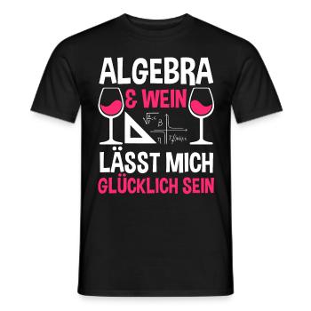 Mathematik Wein Mathe Rechnen Algebra - Männer T-Shirt - Schwarz - Vorne - AI Model Male 178 light (178cm)