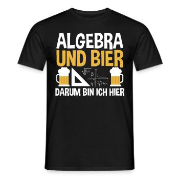 Mathematik Bier Mathe Rechnen Algebra - Männer T-Shirt - Schwarz - Vorne - AI Model Male 178 light (178cm)