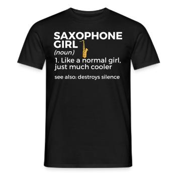 Musiciens de saxophone Musique de cuivres - T-shirt homme - noir - Devant - AI Model Male 178 light (178cm)