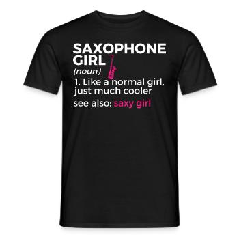 Musiciens de saxophone Musique de cuivres - T-shirt homme - noir - Devant - AI Model Male 178 light (178cm)